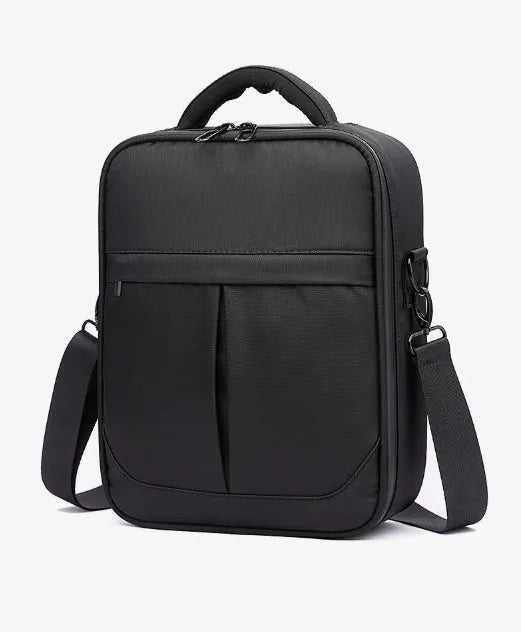 Shoulder bags for men messenger bag in black Oxford fabric with 24x11x31cm dimensions, a single-piece unisex casual day bag for daily essentials and work documents