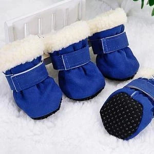 Waterproof winter dog boots with anti-slip soles for small breeds