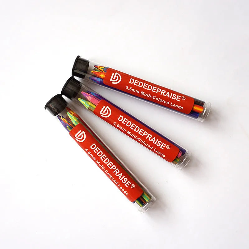 Magic rainbow multicolour pencil lead for 5.6mm activity pens, 90mm length with rainbow core