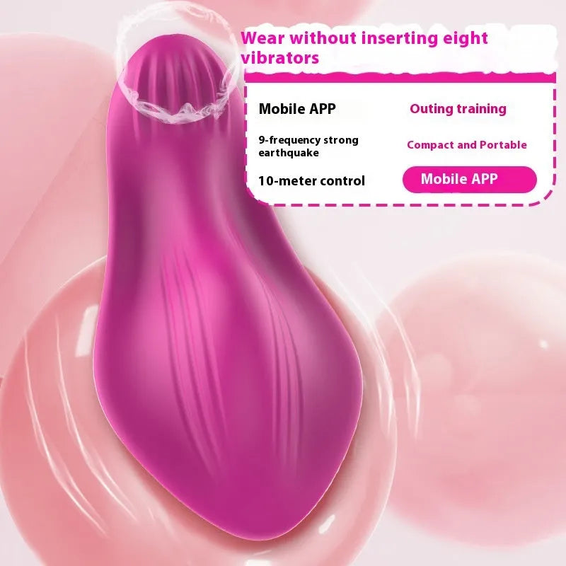 Rose Red wearable butterfly massager with APP control and USB charging port