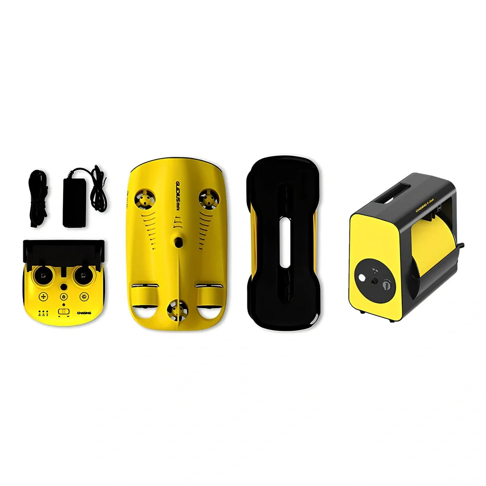 Underwater unmanned submarine equipment with remote control and 100m cable for deep water operations