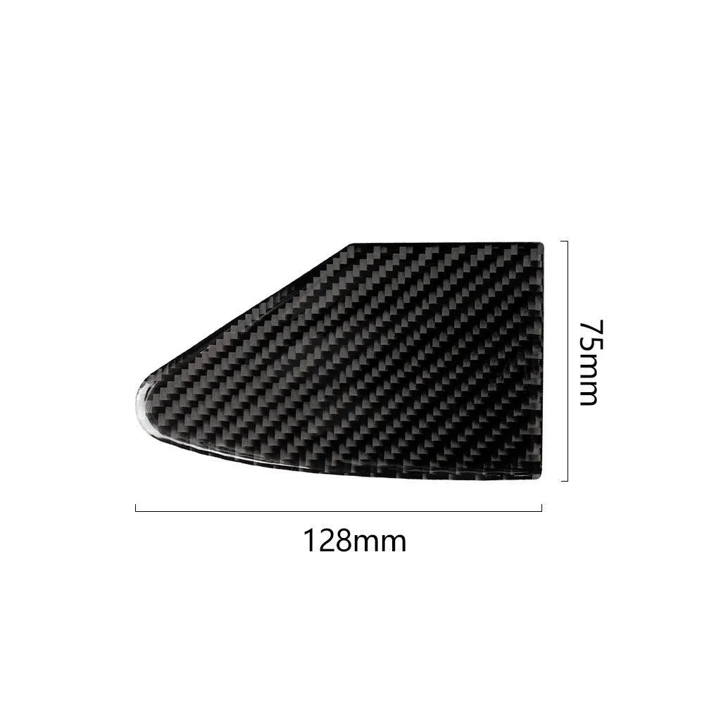 Carbon fibre USB charging port panel sticker for vehicle dashboards with adhesive backing