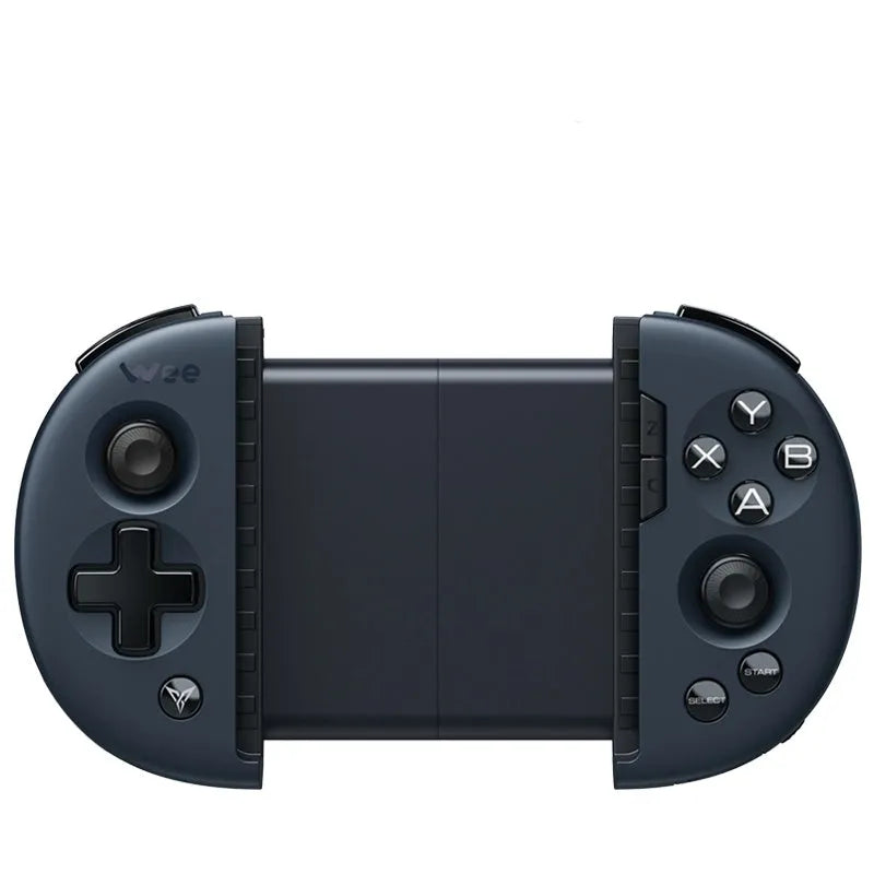 Feizhi Wee 2T USB wired mobile game controller in Midnight Blue colour on a table.