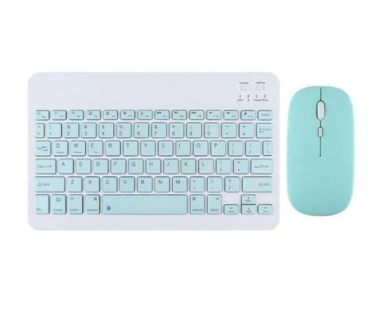 A wireless Bluetooth keyboard for tablets and PCs in a choice of colours including white, green, and pink.