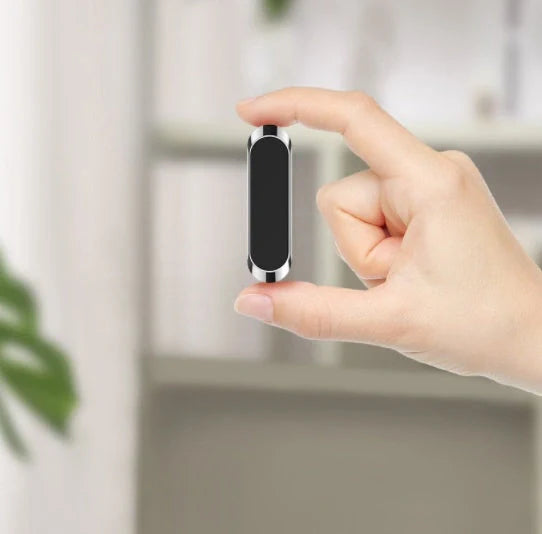 F6 Strip Plate Magnetic Car Phone Holder with steel spring frame in grey