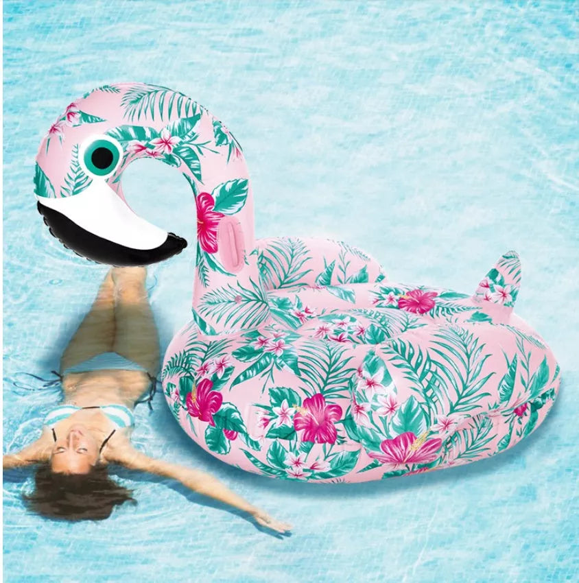 YUYU inflatable pink flamingo swimming float for adults in pool