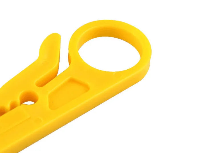Yellow rubber wire stripper with 0.6mm diameter for network cables and electrical wiring