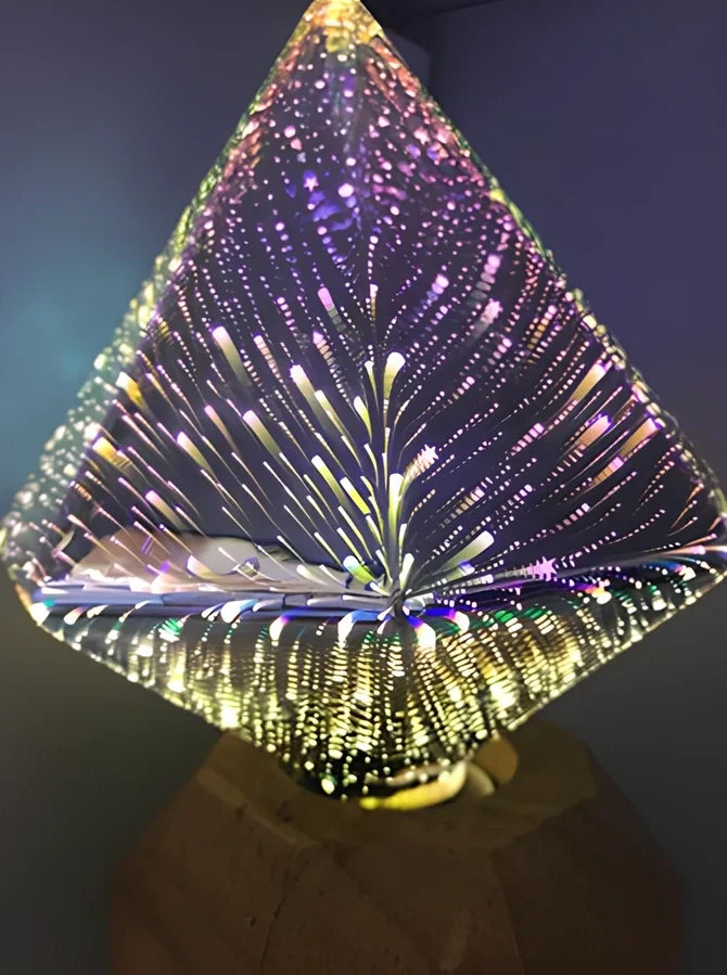 ST64 G95 3D star LED decorative bulb with colourful lighting effects and silver plated glass