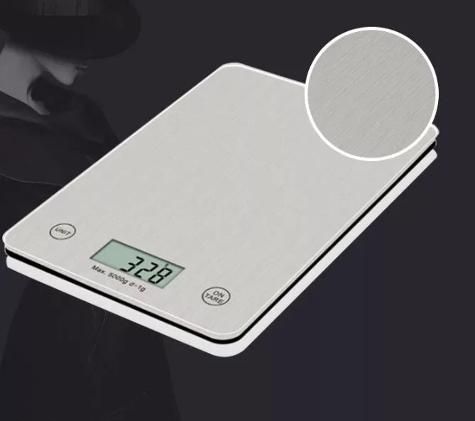 High-precision Kitchen Electronic Scale with LCD screen on white background