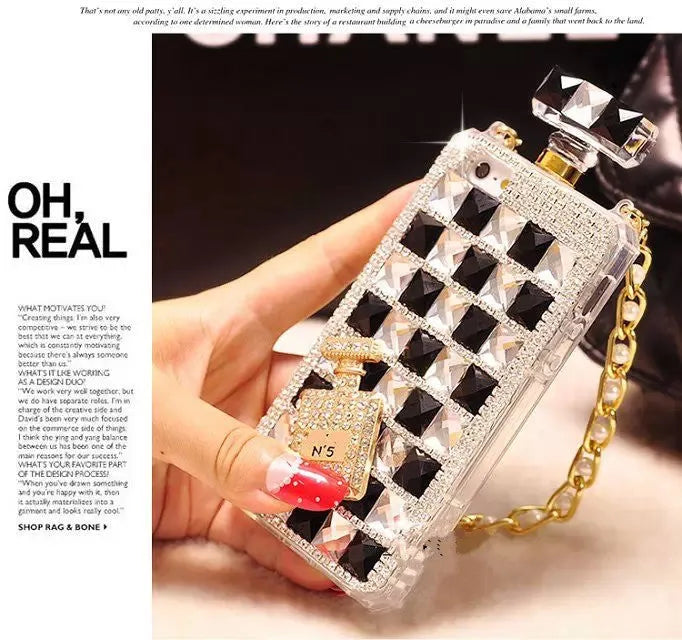 Handmade diamond rhinestone phone case in TPU, bling cover for iPhone and Samsung