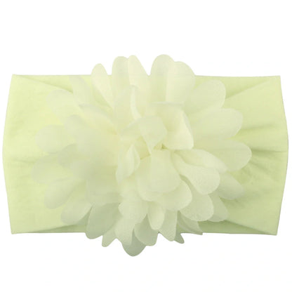 Adorable chiffon flower baby headband for your little princess, available in multiple colors.