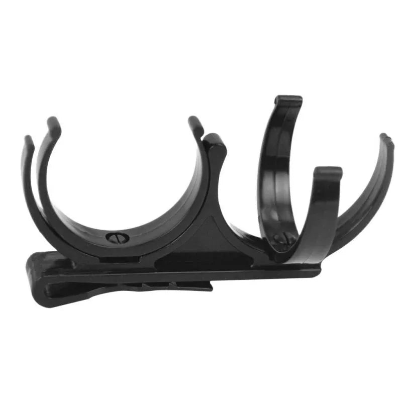 Black plastic golf ball holder clip for easy access during play