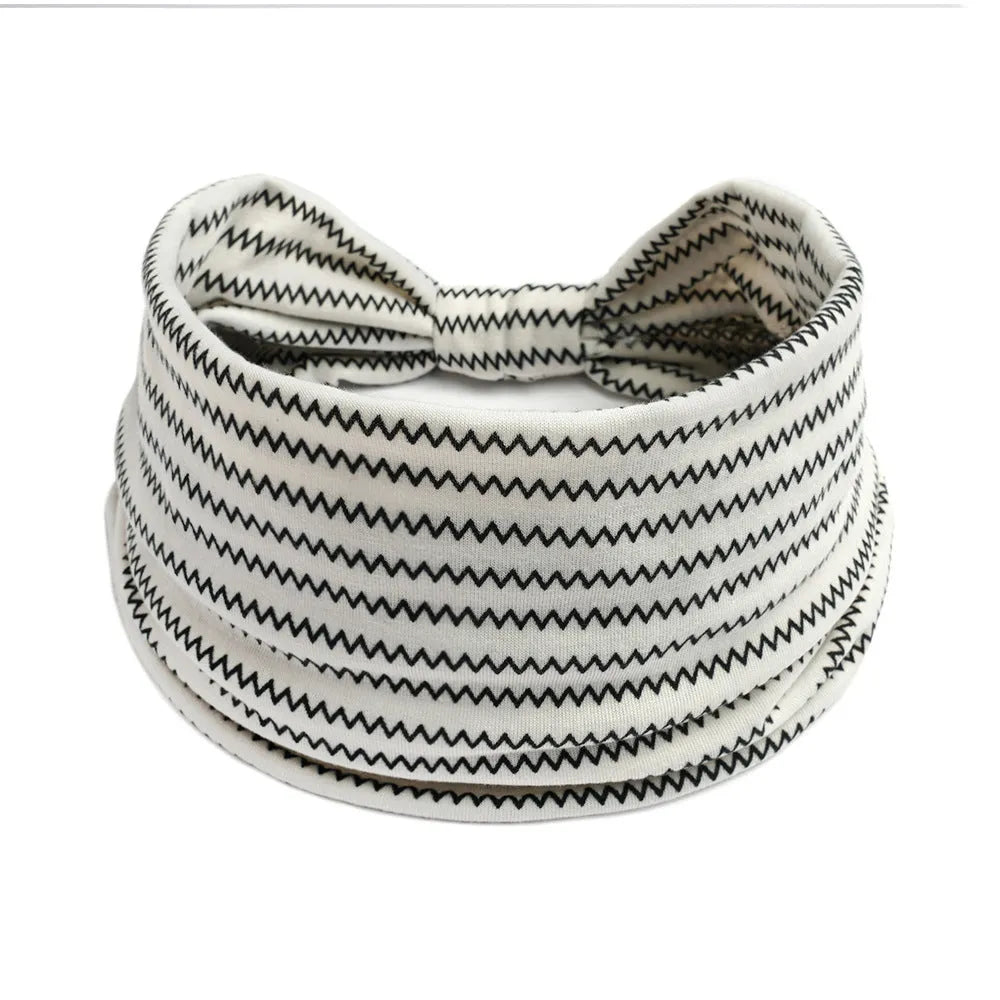 Bohemian cloth yoga sports headband with floral and polka dot patterns, available in multiple colours.