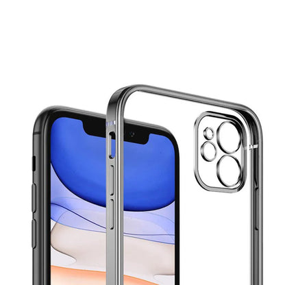 Electroplated protective cover for magnetic phone cases in black, blue, gold, purple and silver colours