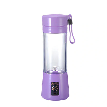 Portable electric juice cup with USB cable, measuring 22.5cm tall with 380ml capacity