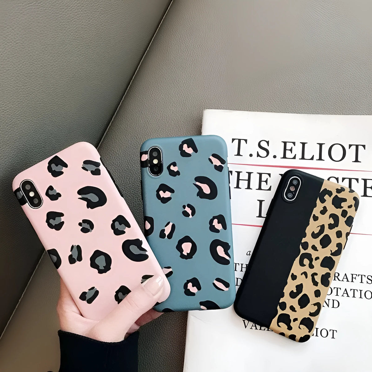 Love heart shockproof phone case for iPhone in black, blue, or pink, protective shell design