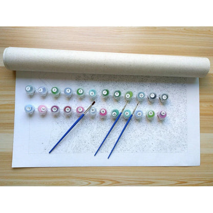 Handcrafted DIY digital oil painting kit for elegant home decor