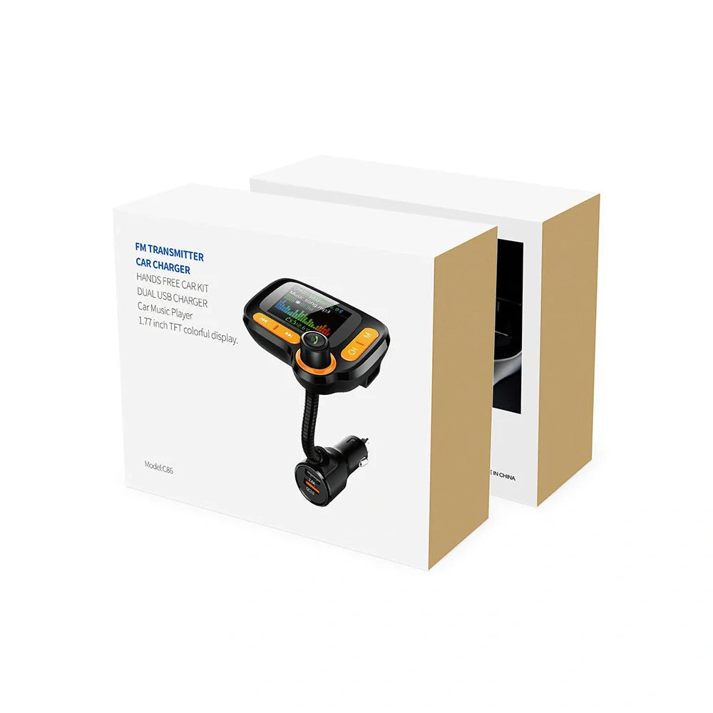 Car Bluetooth Multi-Function Player with large color screen and quick charge