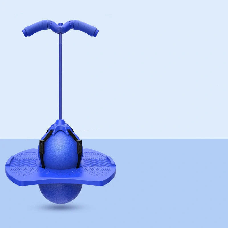 Bouncing ball toy frog for kids with elastic cord and foam base, promoting balance and coordination