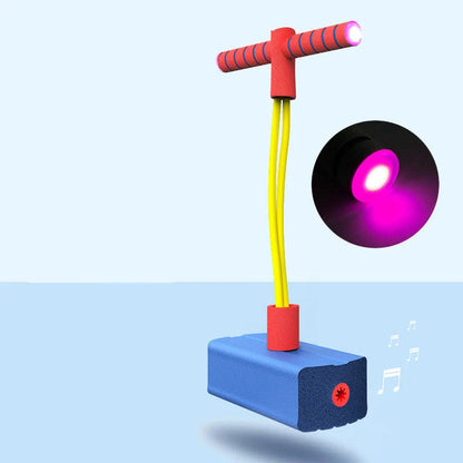 Bouncing ball toy frog for kids with elastic cord and foam base, promoting balance and coordination