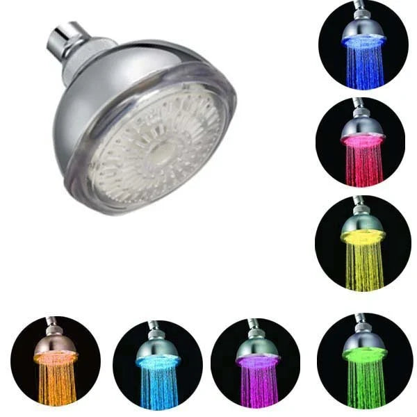 Luxurious 7-color changing LED shower head with adjustable, water-saving design