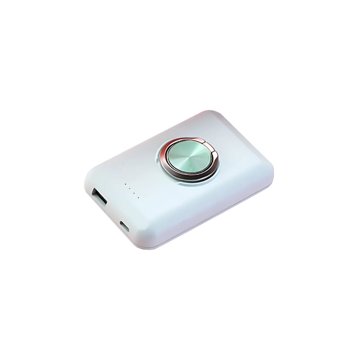 Magnetic back clip portable power bank with 5000mAh capacity measuring 85x55x12.5mm