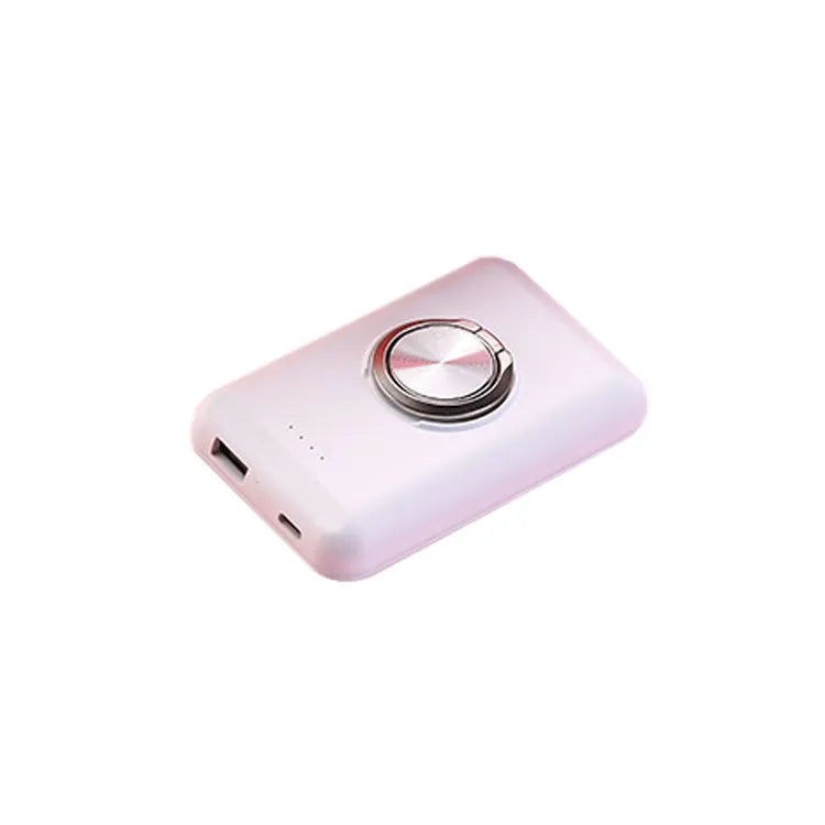 Magnetic back clip portable power bank with 5000mAh capacity measuring 85x55x12.5mm