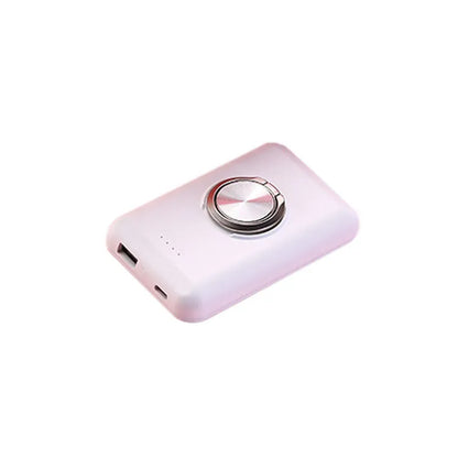 Magnetic back clip portable power bank with 5000mAh capacity measuring 85x55x12.5mm
