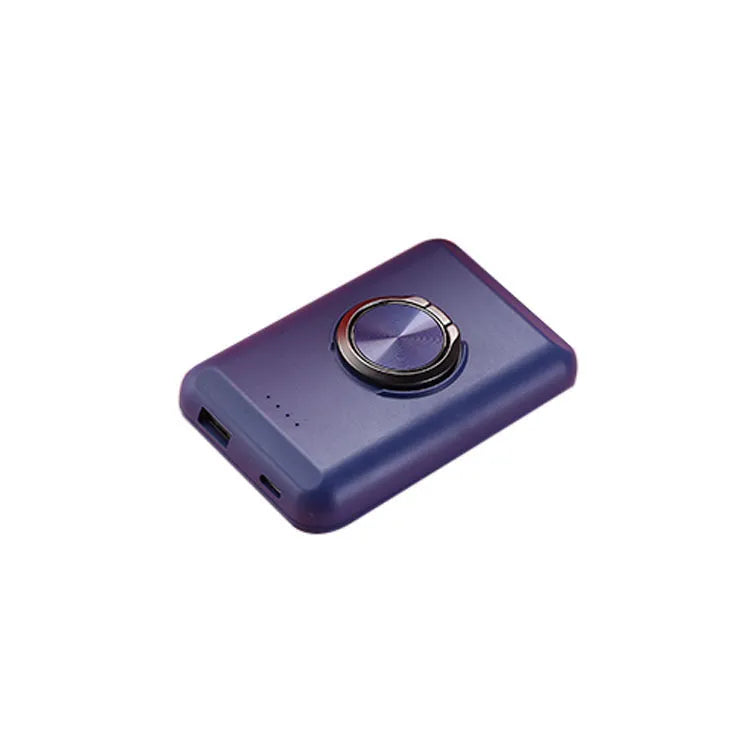 Magnetic back clip portable power bank with 5000mAh capacity measuring 85x55x12.5mm
