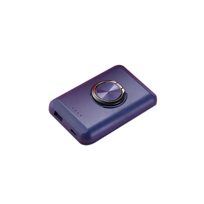 Magnetic back clip portable power bank with 5000mAh capacity measuring 85x55x12.5mm