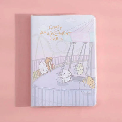 Waterproof A6 notepad with PU cover showing amusement park design and over 100 pages
