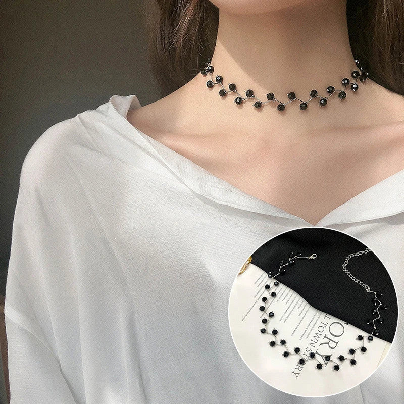 Personalized necklace collar with variety of pearl, crystal, and sequin designs for elevated style and comfort
