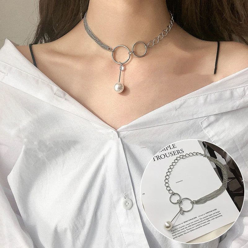 Personalized necklace collar with variety of pearl, crystal, and sequin designs for elevated style and comfort