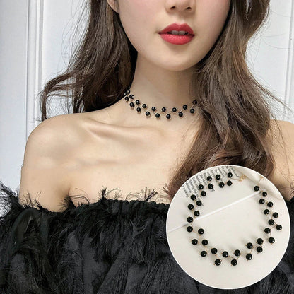 Personalized necklace collar with variety of pearl, crystal, and sequin designs for elevated style and comfort