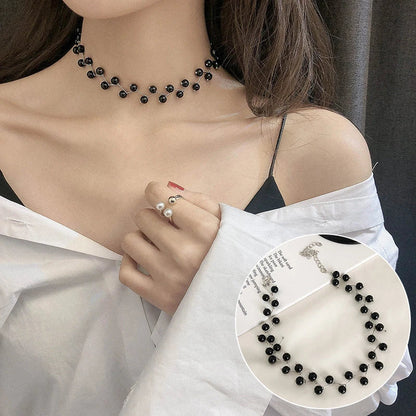Personalized necklace collar with variety of pearl, crystal, and sequin designs for elevated style and comfort
