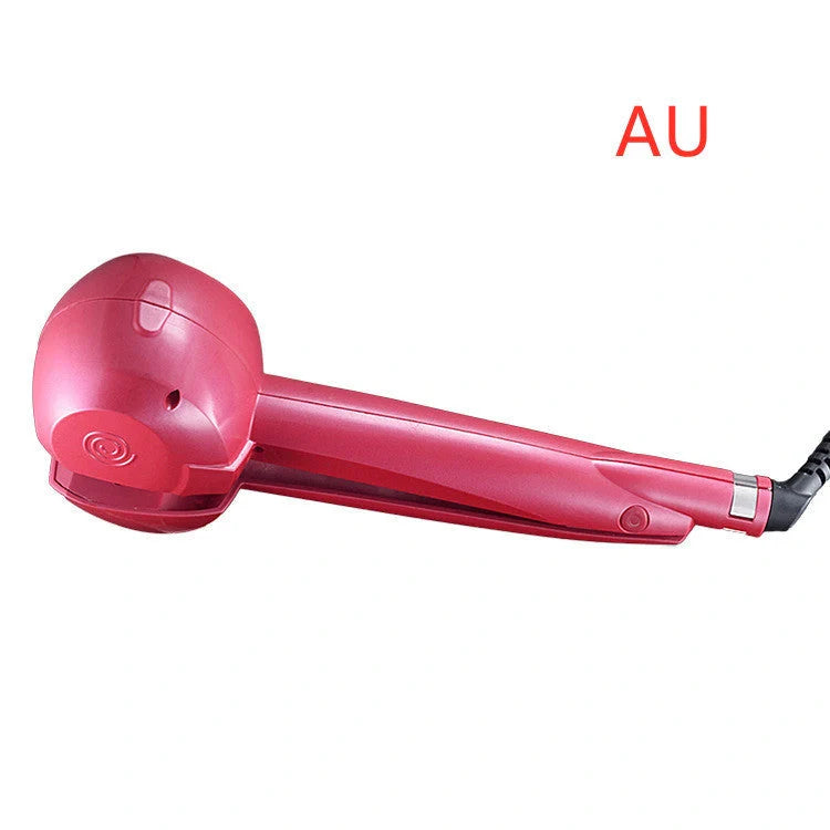 Automatic Curling Iron in pink, black, and blue with 360-degree rotation and fast heat feature