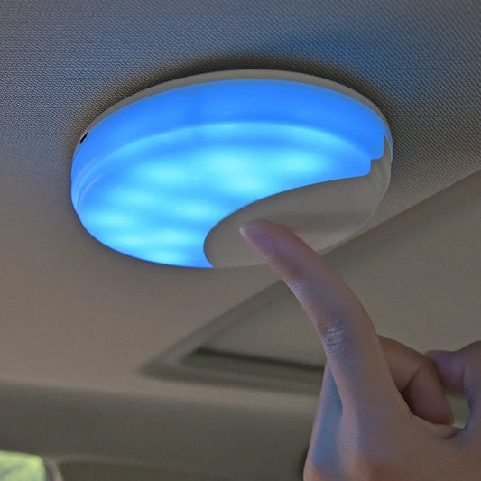 LED two-color patting light with magnetic installation and touch induction