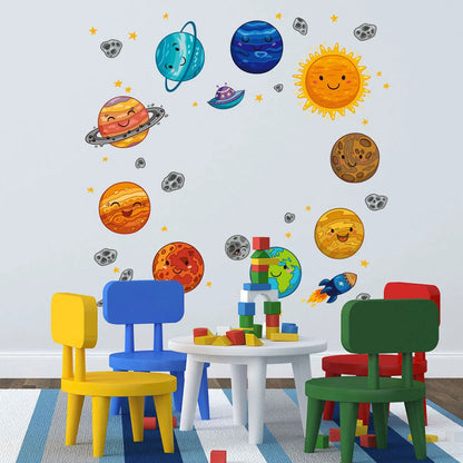 Decorative PVC wall decals with a plain, minimalist pattern for transforming children's bedrooms and nurseries