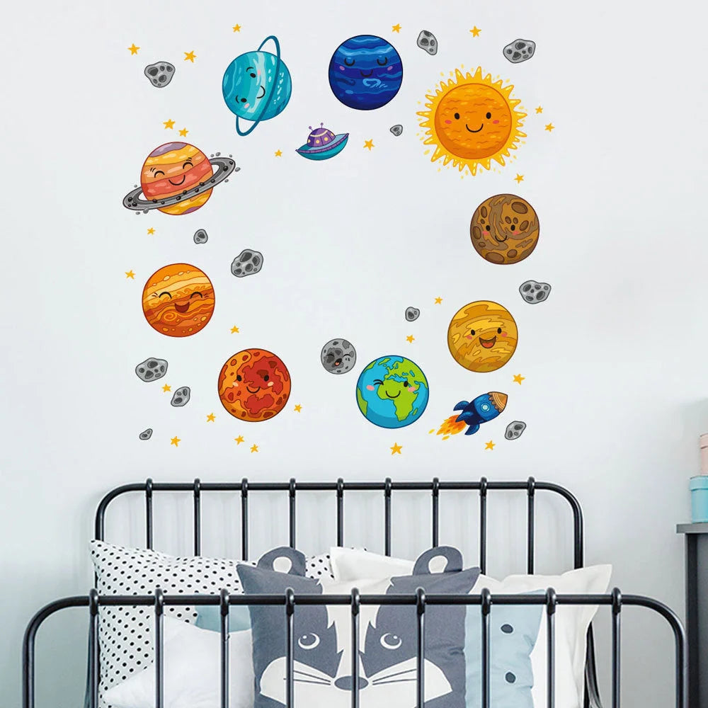Decorative PVC wall decals with a plain, minimalist pattern for transforming children's bedrooms and nurseries