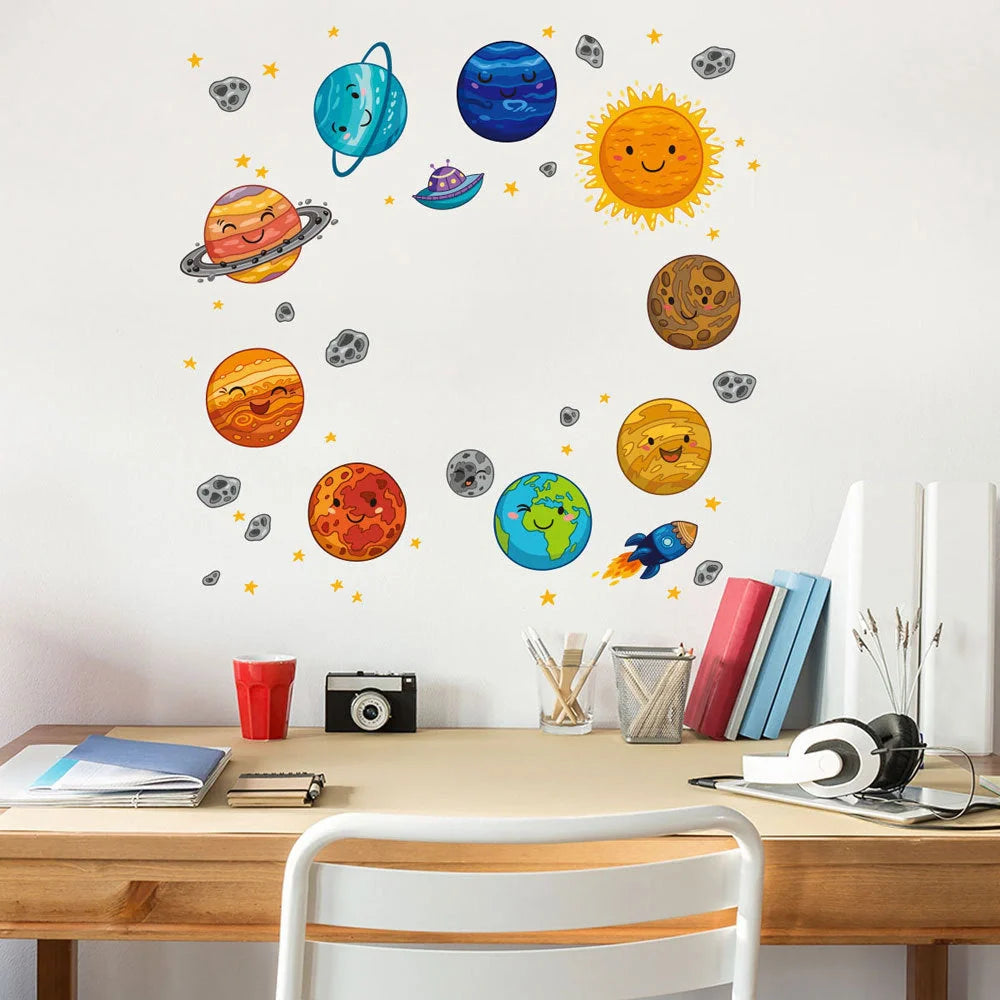 Decorative PVC wall decals with a plain, minimalist pattern for transforming children's bedrooms and nurseries