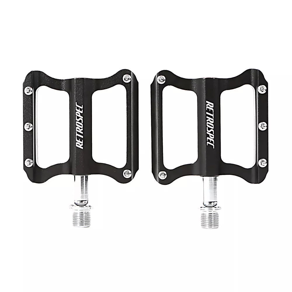 Lightweight aluminum mountain bike pedals with anti-skid nails and sealed bearings