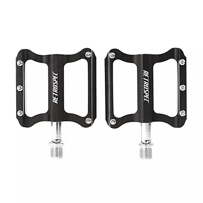 Lightweight aluminum mountain bike pedals with anti-skid nails and sealed bearings