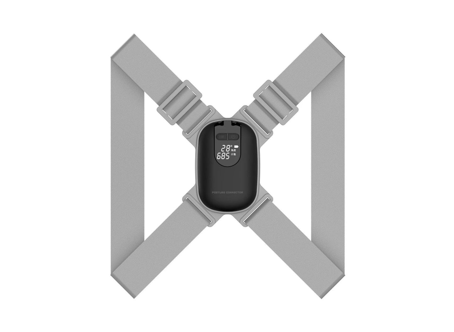 Adjustable Smart Posture Corrector with angle and tension sensors to improve posture and reduce back pain