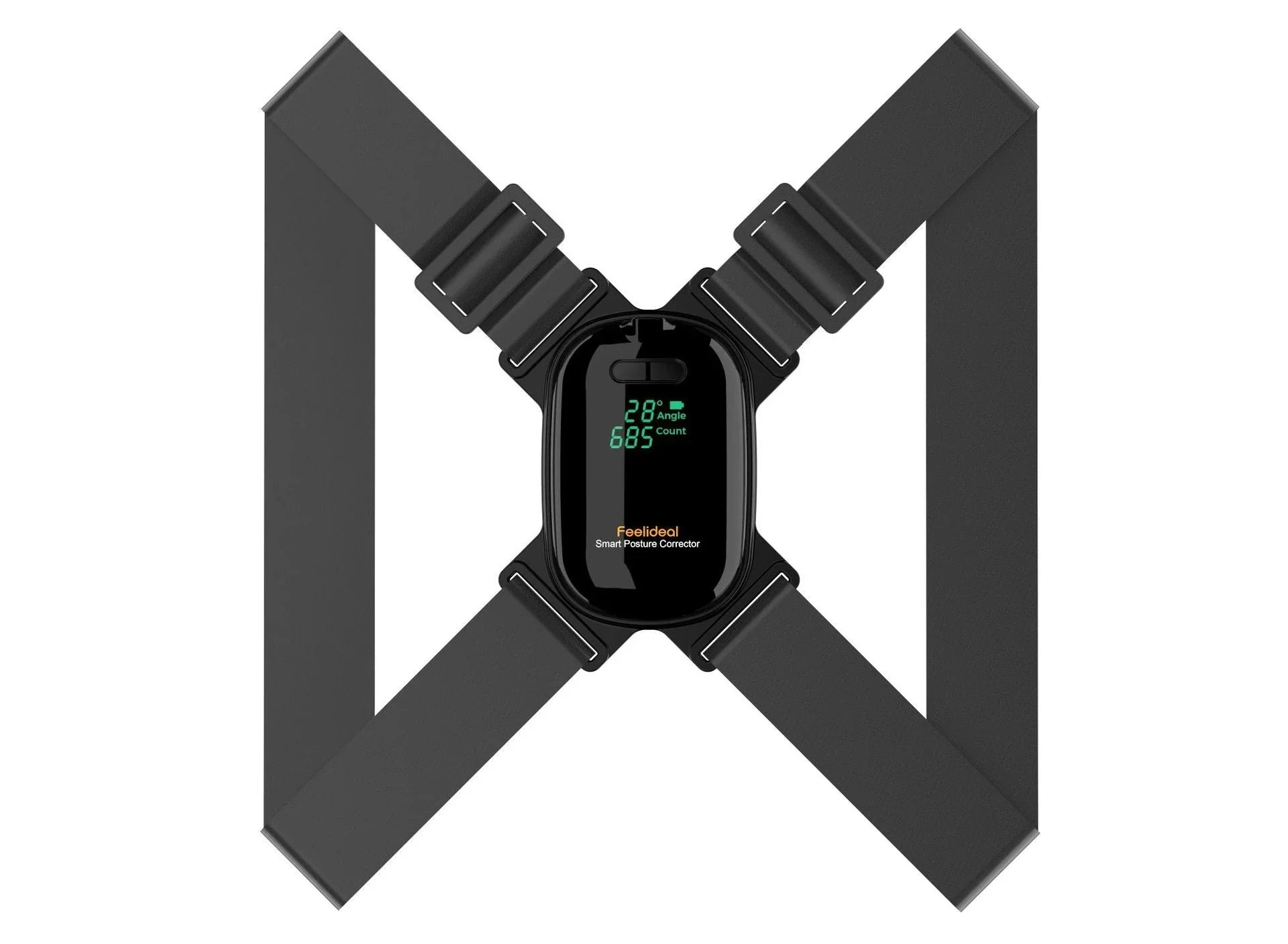 Adjustable Smart Posture Corrector with angle and tension sensors to improve posture and reduce back pain