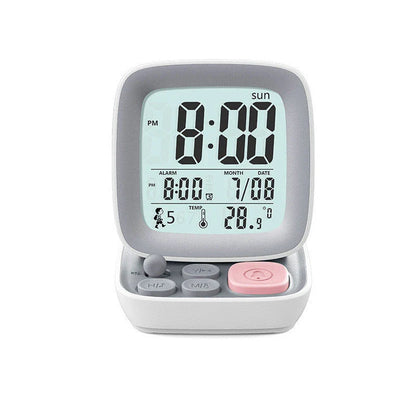 Charming cartoon alarm clock with vibrant characters, mute function, and multi-functional design for kids' bedrooms