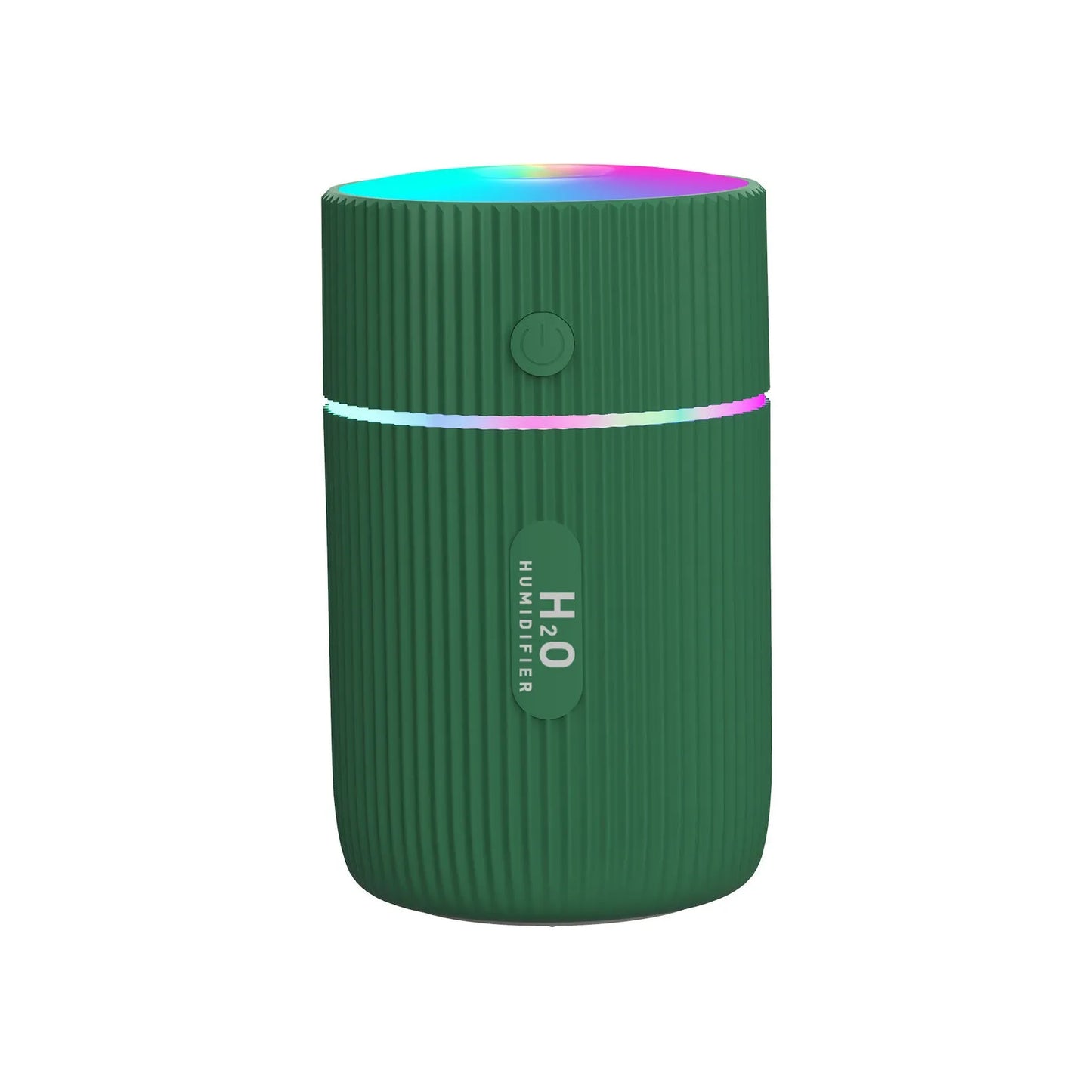 Portable USB humidifier diffuser in black, green, pink, or white with 240ml water tank