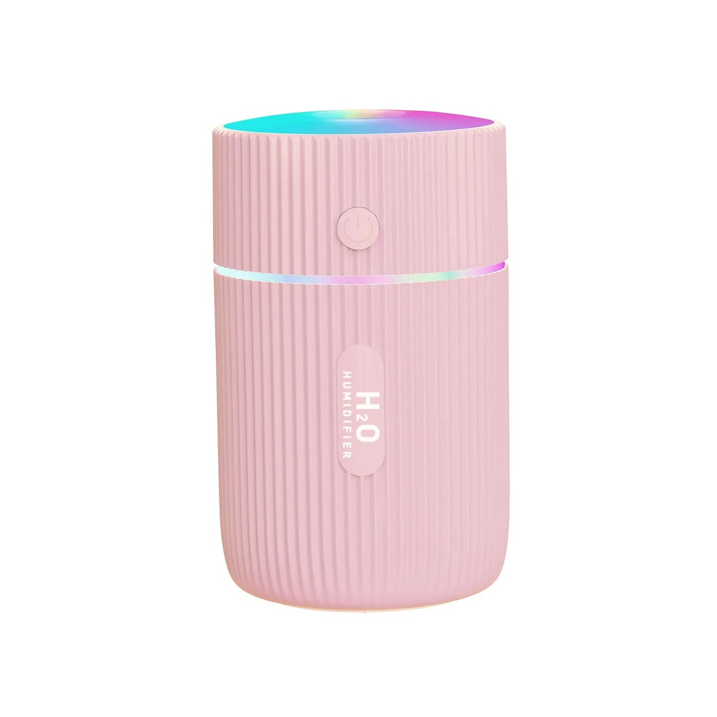 Portable USB humidifier diffuser in black, green, pink, or white with 240ml water tank