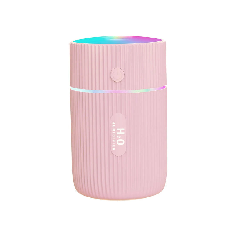 Car gift humidifier portable essential oil diffuser purifier ultrasonic mist-maker with 300ml water tank USB-powered 4/8 hour timer 30ml/hour fog output for home car office use in black green pink white colours