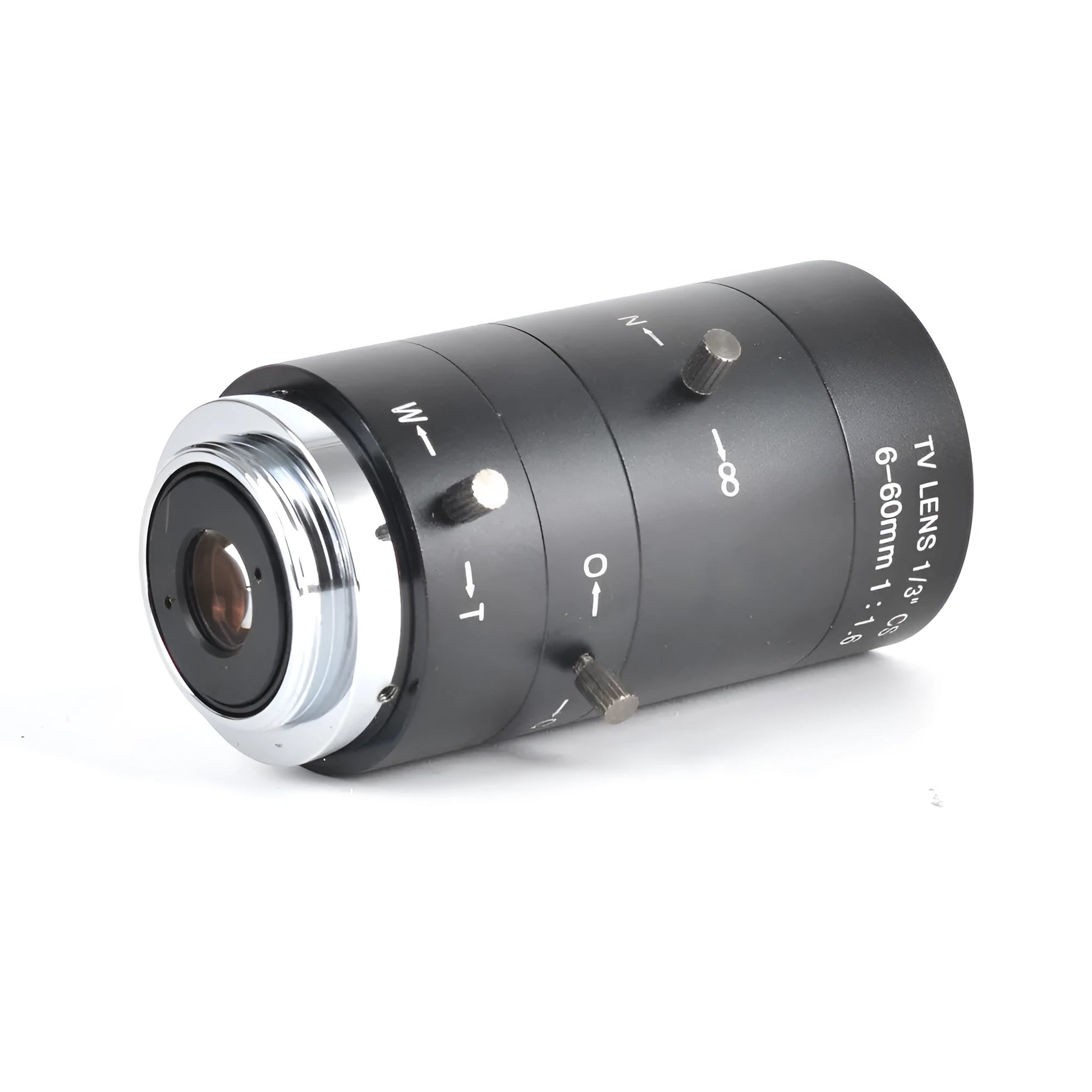 Black 6-60mm manual aperture CS mount camera lens for 1/3 inch security cameras