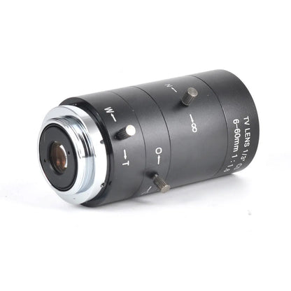 Black 6-60mm manual aperture CS mount camera lens for 1/3 inch security cameras